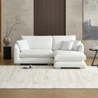 Feathers Sectional Couch Chaise Lounge 88-170 Inches
