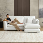 Feathers Sectional Couch Chaise Lounge 88-170 Inches