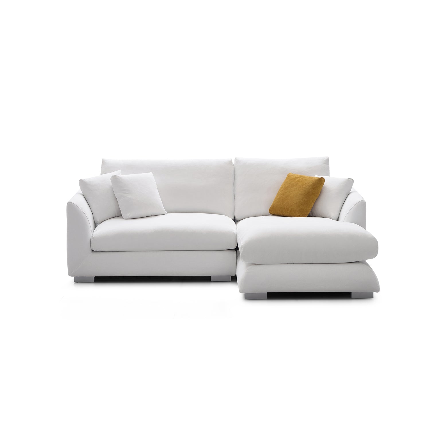Feathers Sectional Couch Chaise Lounge 88-170 Inches