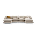Feathers U-Shaped Sectional Couch 140-200 Inches