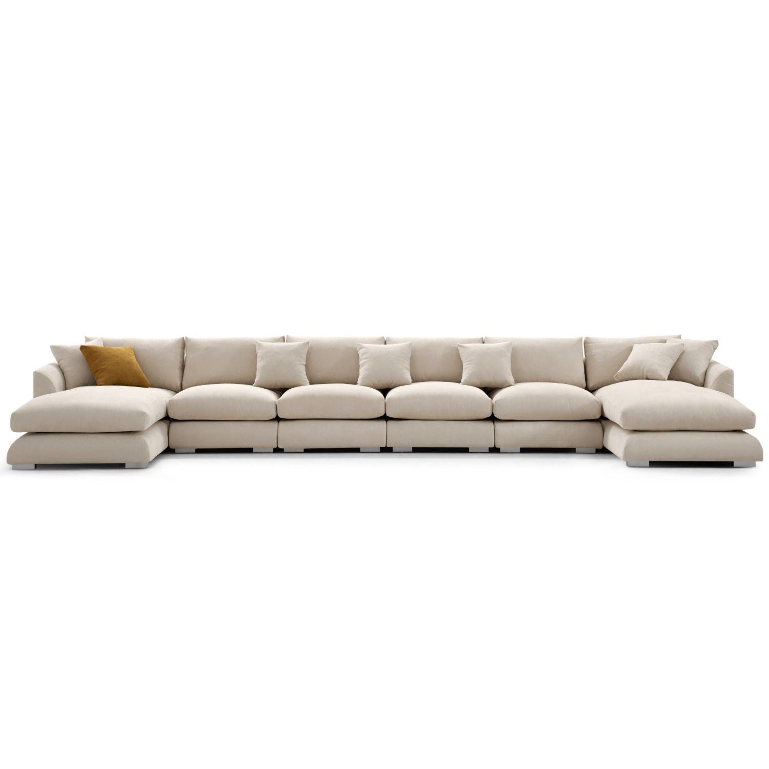 Feathers U-Shaped Sectional Couch 140-200 Inches