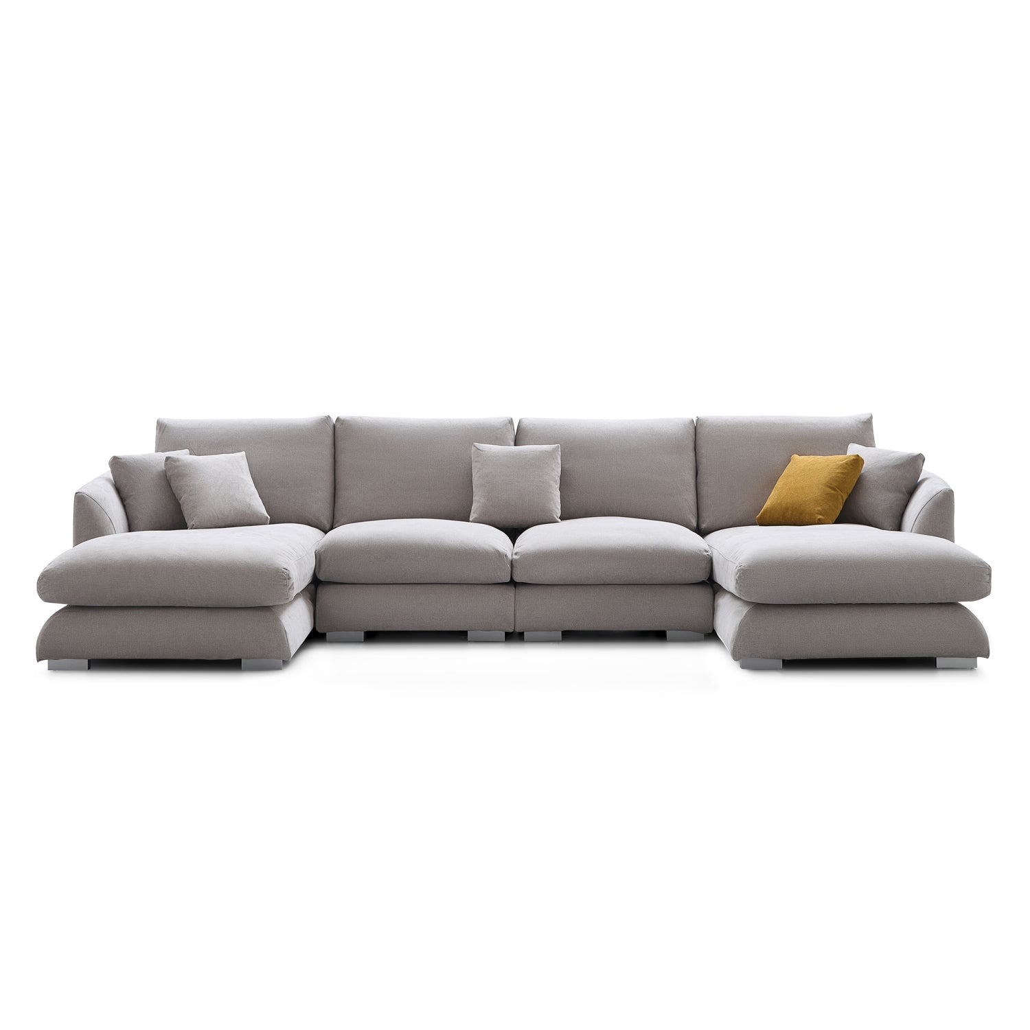 Feathers U-Shaped Sectional Couch 140-200 Inches