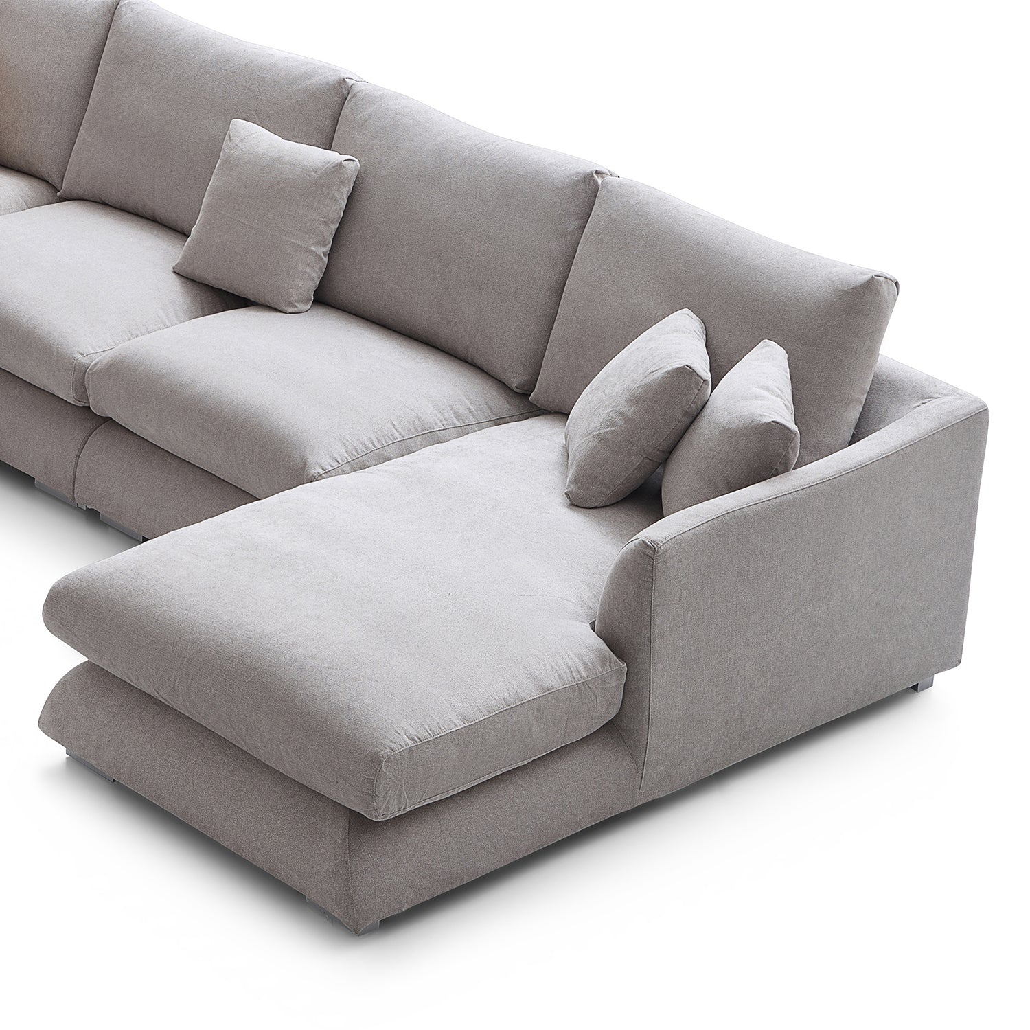 Feathers U-Shaped Sectional Couch 140-200 Inches