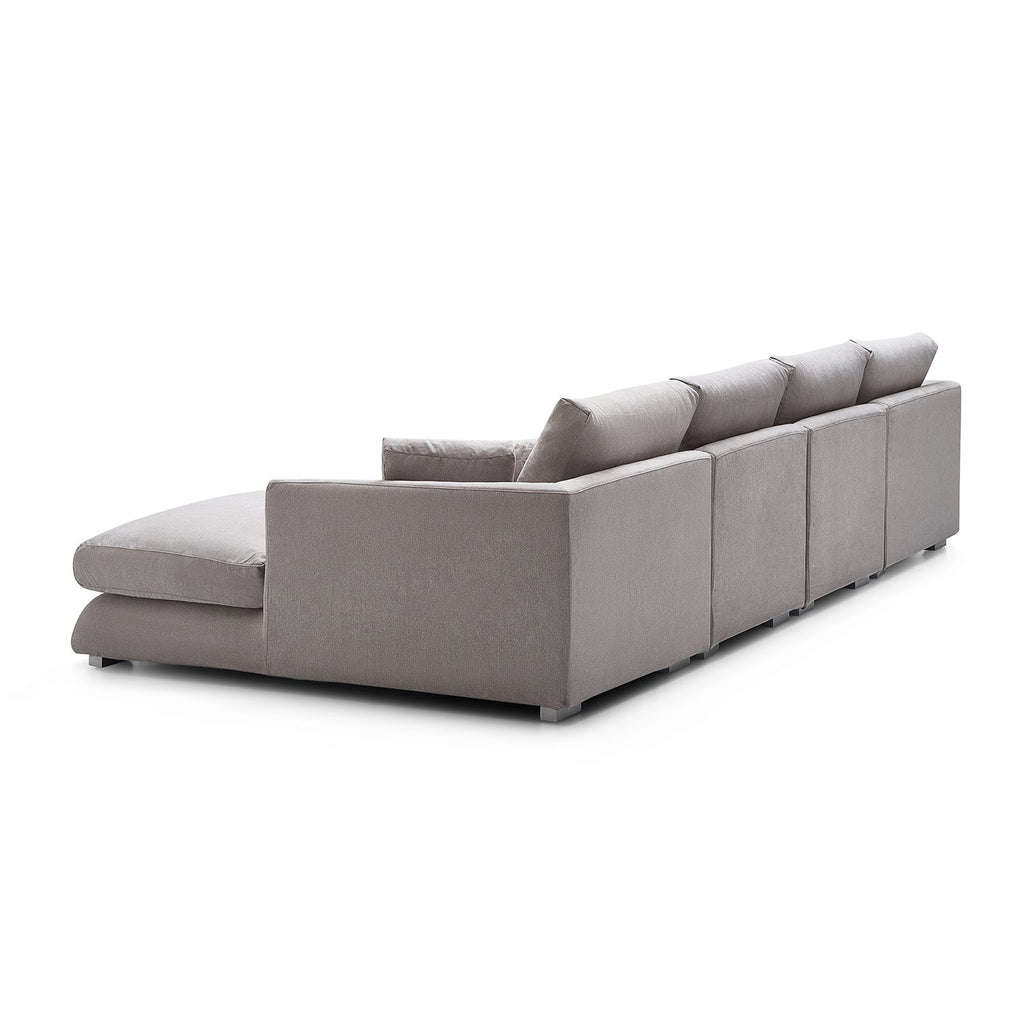 Feathers U-Shaped Sectional Couch 140-200 Inches