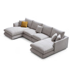 Feathers U-Shaped Sectional Couch 140-200 Inches