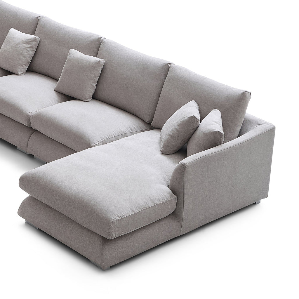 Feathers U-Shaped Sectional Couch 140-200 Inches