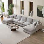 Feathers U-Shaped Sectional Couch 140-200 Inches