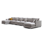 Feathers U-Shaped Sectional Couch 140-200 Inches