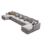 Feathers U-Shaped Sectional Couch 140-200 Inches