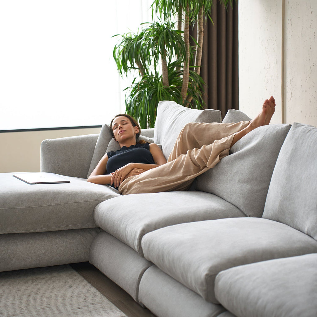 Feathers U-Shaped Sectional Couch 140-200 Inches