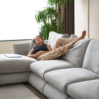 Feathers U-Shaped Sectional Couch 140-200 Inches