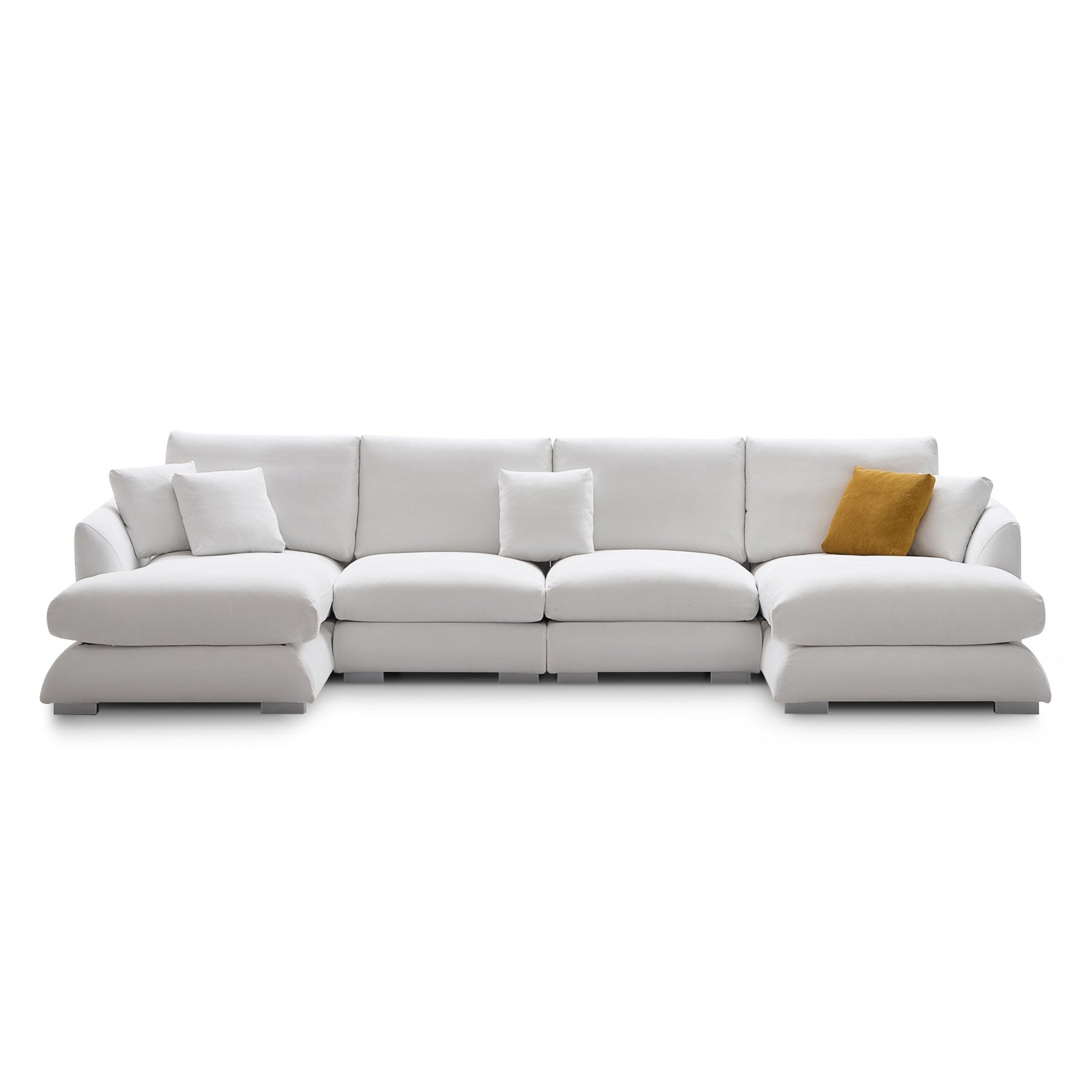 Feathers U-Shaped Sectional Couch 140-200 Inches