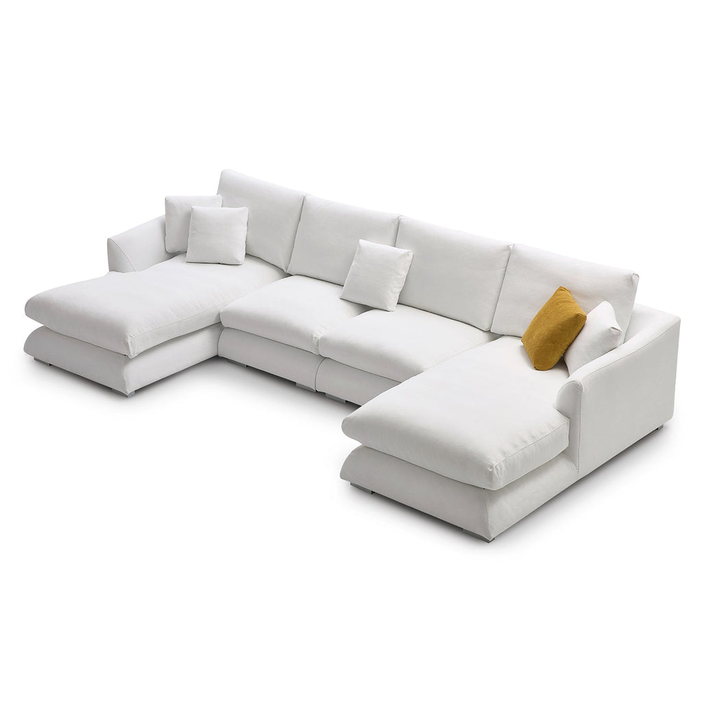 Feathers U-Shaped Sectional Couch 140-200 Inches
