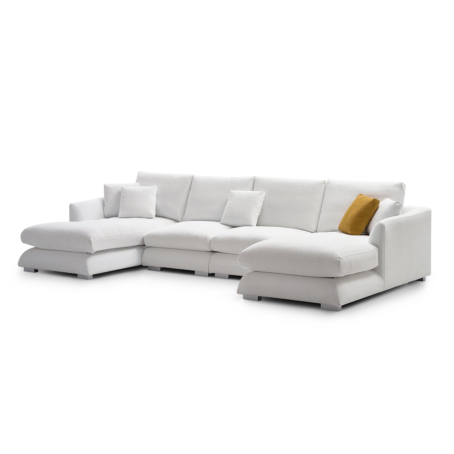 Feathers U-Shaped Sectional Couch 140-200 Inches