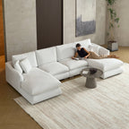 Feathers U-Shaped Sectional Couch 140-200 Inches