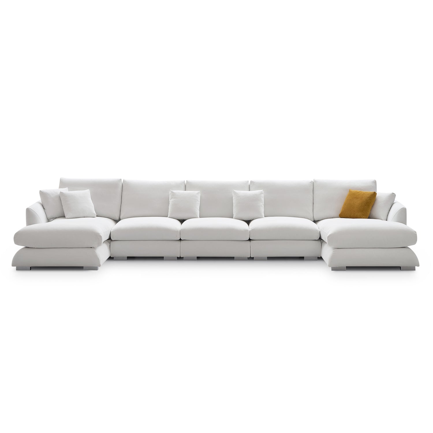 Feathers U-Shaped Sectional Couch 140-200 Inches