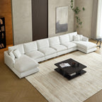 Feathers U-Shaped Sectional Couch 140-200 Inches