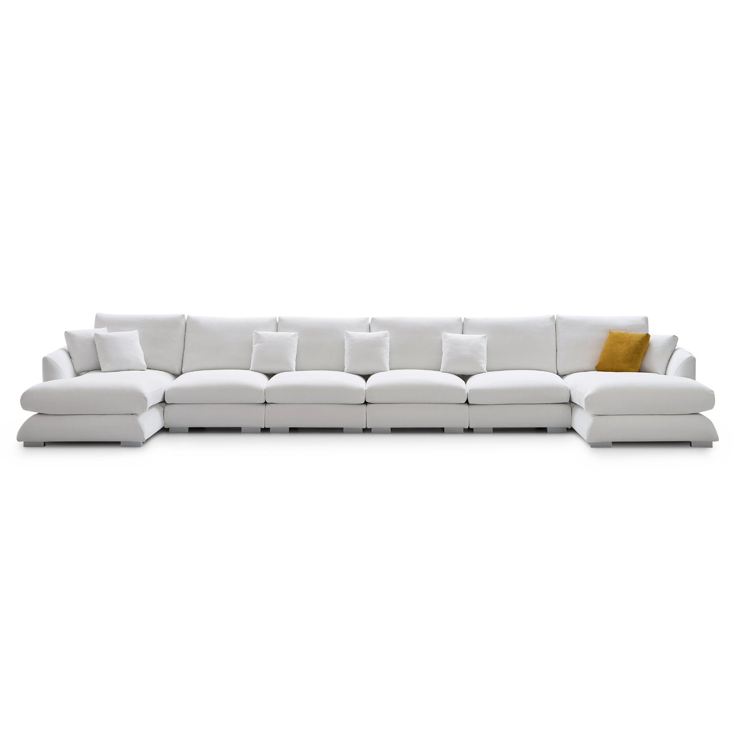 Feathers U-Shaped Sectional Couch 140-200 Inches