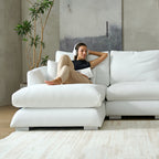 Feathers Sectional Couch Chaise Lounge 88-170 Inches