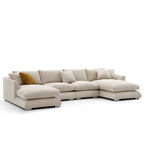 Feathers U-Shaped Sectional Couch 140-200 Inches