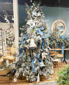 Frosted Christmas Ornaments Set of 4 Natural Twig Balls 5 Inch