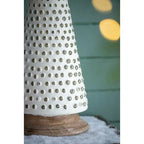 Glass Christmas Cone Tree Decor-Cream