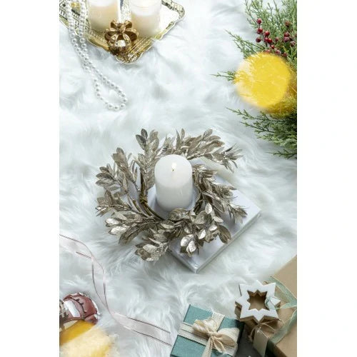 Gold Boxwood Candle Ring Set of 6