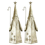 Gold Santa Decor Set of 2