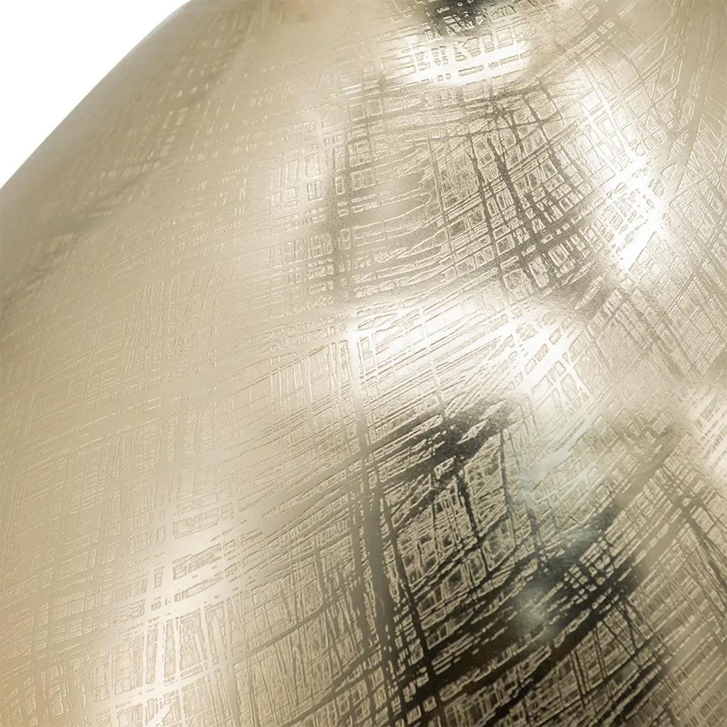 Gold Streak Aluminum Vase 18.5 Inch Modern Floor Vase for Home Decor