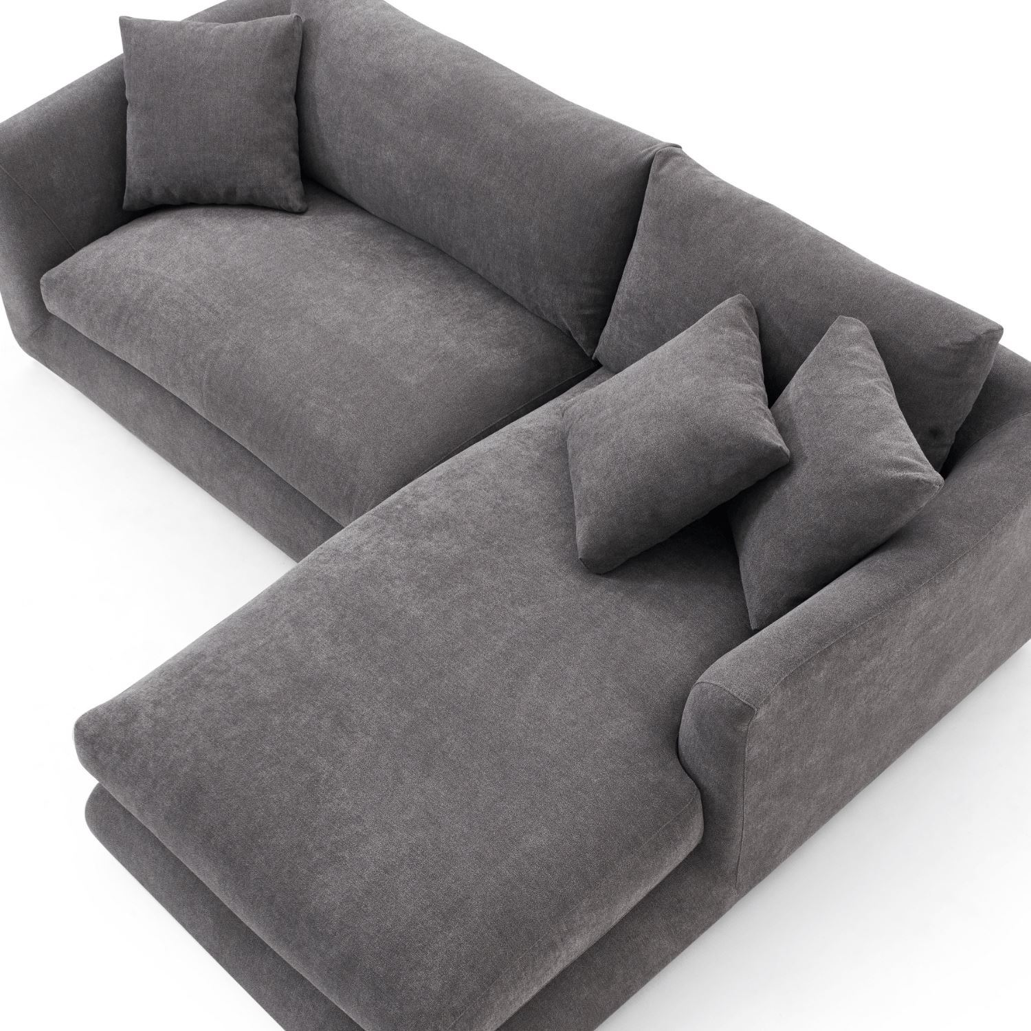 Feathers Sectional Couch Chaise Lounge 88-170 Inches