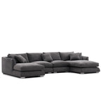 Feathers U-Shaped Sectional Couch 140-200 Inches