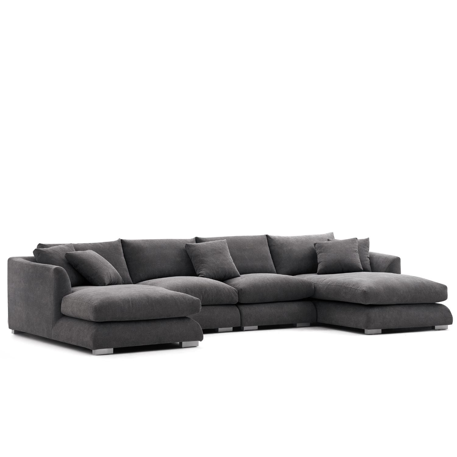 Feathers U-Shaped Sectional Couch 140-200 Inches