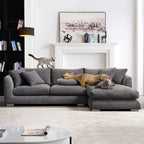 Feathers Sectional Couch Chaise Lounge 88-170 Inches