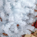 6ft Slim Artificial Christmas Tree, Unlit White Pencil Xmas Tree