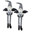 Halloween Gnome Decor with Wings and Plaid Hat 2 pcs