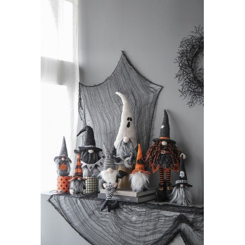 Halloween Gnome Decor with Wings and Plaid Hat 2 pcs