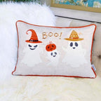 Halloween Boo Ghost Pillow-White