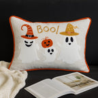 Halloween Boo Ghost Pillow-White