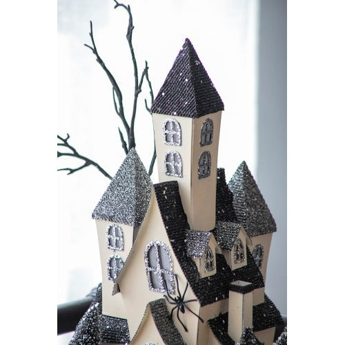 Halloween Cardboard Lighted Haunted House Tabletop Battery Powered