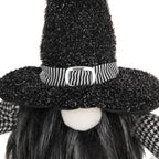 Halloween Decor Fabric Black Gnome with 'Boo' Banner