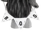 Halloween Decor Fabric Black Gnome with 'Boo' Banner