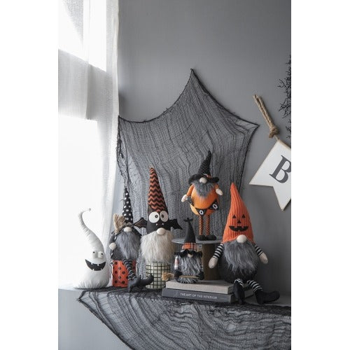 2 pcs Fabric Standing Orange Gnome Holding Banner