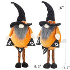 2 pcs Fabric Standing Orange Gnome Holding Banner