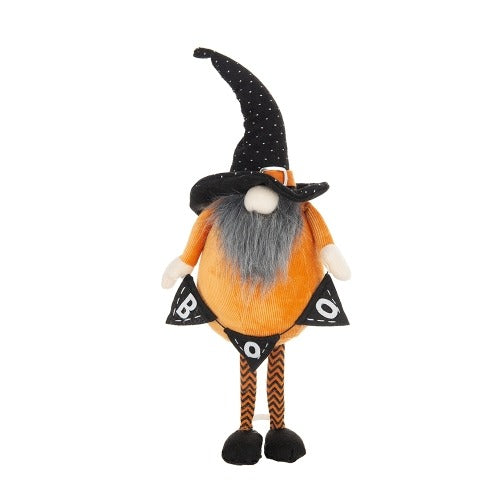 2 pcs Fabric Standing Orange Gnome Holding Banner