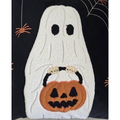 Halloween Ghost Pumpkin Throw Pillow