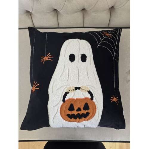 Halloween Ghost Pumpkin Throw Pillow
