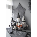 Halloween 2 pcs - Fabric Sitting Gnomes with White Hat and Spider