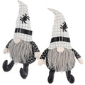 Halloween 2 pcs - Fabric Sitting Gnomes with White Hat and Spider