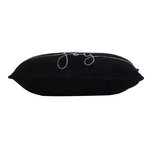 Halloween Velvet Pillows Set of 2 - Embroidered Joy and Snowflake