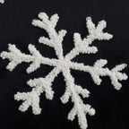 Halloween Velvet Pillows Set of 2 - Embroidered Joy and Snowflake